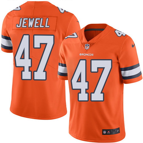 Nike Broncos #47 Josey Jewell Orange Mens Stitched NFL Limited Rush Jersey