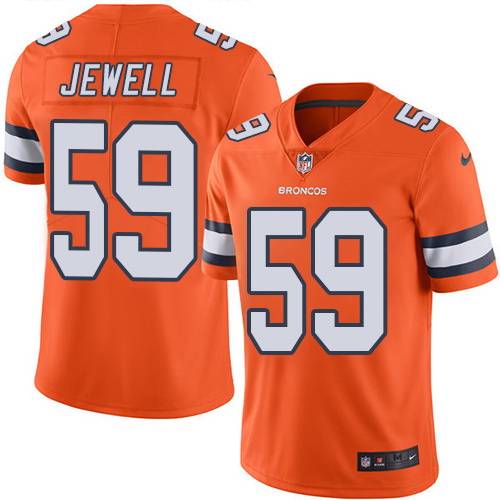 Nike Broncos #59 Josey Jewell Orange Mens Stitched NFL Limited Rush Jersey