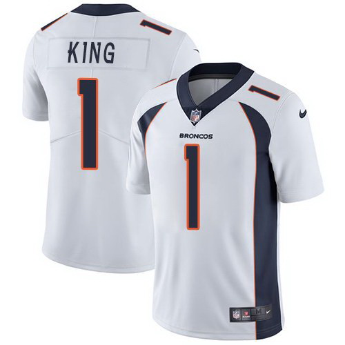 Nike Broncos 1 Marquette King White Vapor Untouchable Limited Jersey