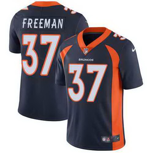 Nike Broncos 37 Royce Freeman Navy Alternate Vapor Untouchable Limited Jersey