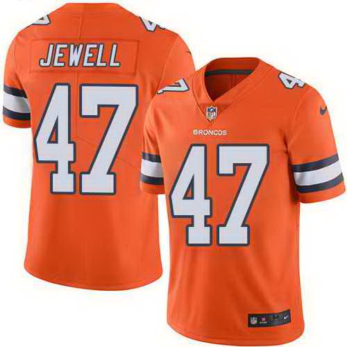 Nike Broncos 47 Josey Jewell Orange Color Rush Limited Jersey