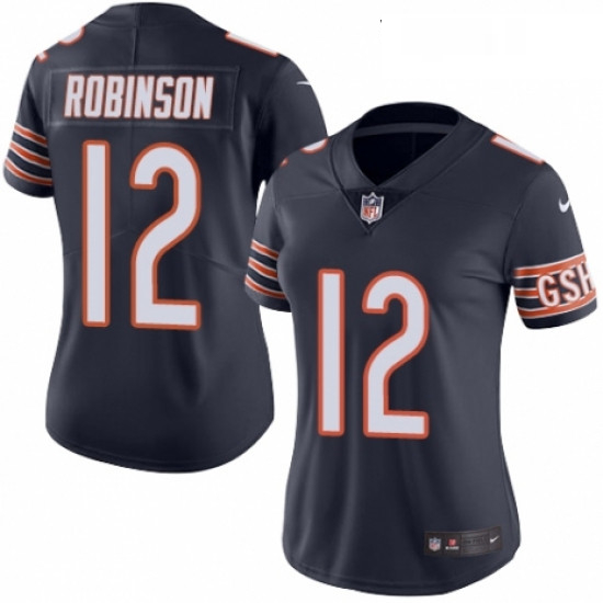 Womens Nike Chicago Bears 12 Allen Robinson Navy Blue Team Color Vapor Untouchable Limited Player NF