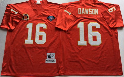 Mitchell And Ness Chiefs #16 len dawson red Throwback Stitched NFL Jersey