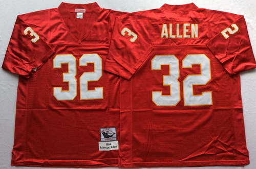 Mitchell And Ness Chiefs #32 marcus allen red Throwback Stitched NFL Jersey