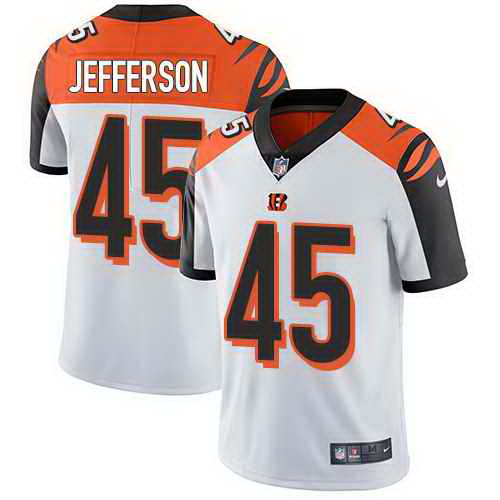 Nike Bengals 45 Malik Jefferson White Vapor Untouchable Limited Jersey