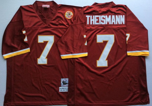 Mitchell And Ness Redskins #7 joe theismann Red Throwback Stitched NFL Jersey