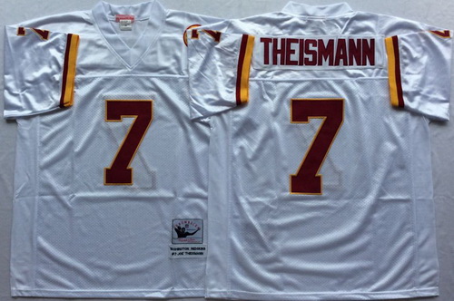 Mitchell And Ness Redskins #7 joe theismann white Throwback Stitched NFL Jersey