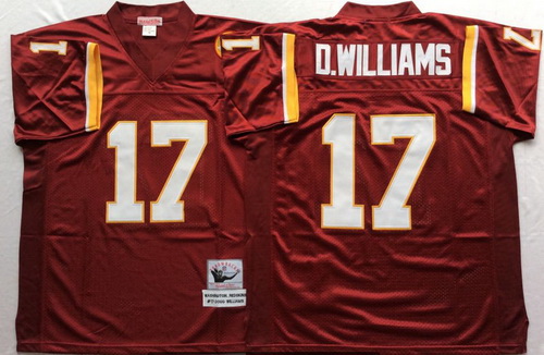 Mitchell And Ness Redskins #17 d williams Red Throwback Stitched NFL Jersey