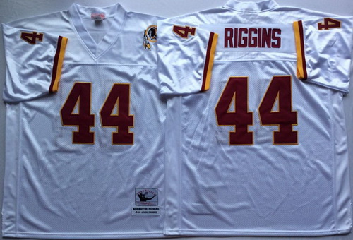 Mitchell And Ness Redskins #44 John Riggins white Throwback Stitched NFL Jersey