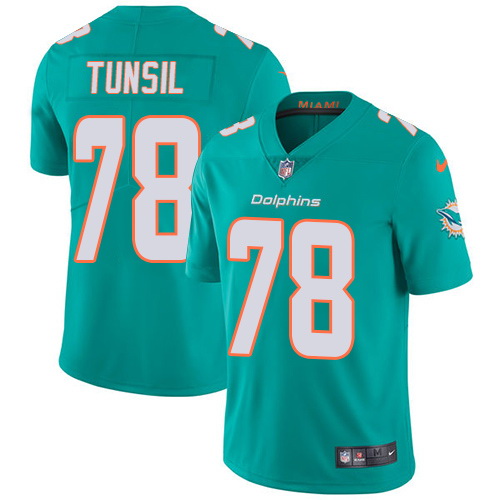 Nike Dolphins #78 Laremy Tunsil Aqua Green Team Color Mens Stitched NFL Vapor Untouchable Limited Je