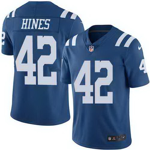 Nike Colts 42 Nyheim Hines Royal Color Rush Limited Jersey