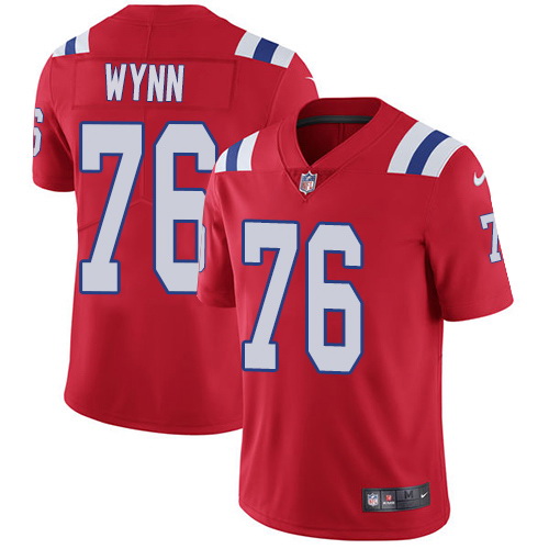 Nike Patriots #76 Isaiah Wynn Red Alternate Mens Stitched NFL Vapor Untouchable Limited Jersey