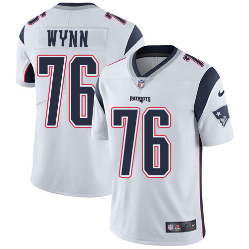 Nike Patriots #76 Isaiah Wynn White Mens Stitched NFL Vapor Untouchable Limited Jersey