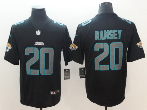 Nike Jaguars 20 Jalen Ramsey Black Vapor Impact Limited Jersey