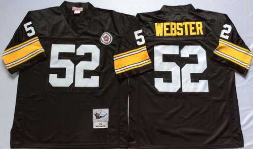 Mitchell And Ness Steelers #52 mike webster Black Throwback Stitched NFL Jersey