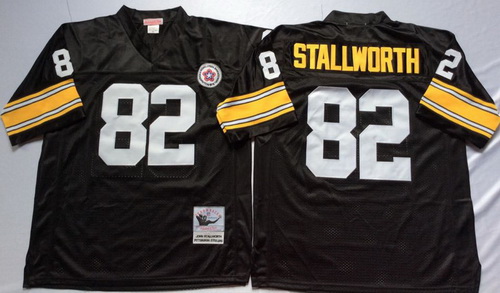 Mitchell And Ness Steelers #82 82 John Stallworth Black Throwback Stitched NFL Jersey