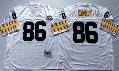 Mitchell And Ness Steelers #86 Hines Ward white Throwback Stitched NFL Jersey