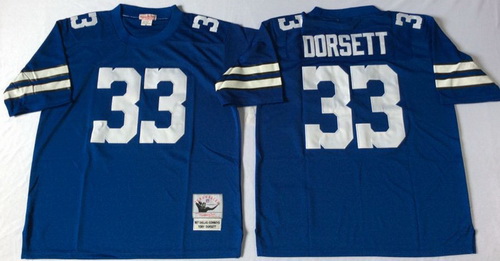 Mitchell Ness cowboys #33 Tony Dorsett blue Throwback Stitched NFL Jersey