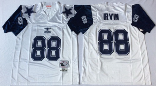 Mitchell Ness cowboys #88 Michael Irvin Blue Throwback Stitched NFL Jerseys