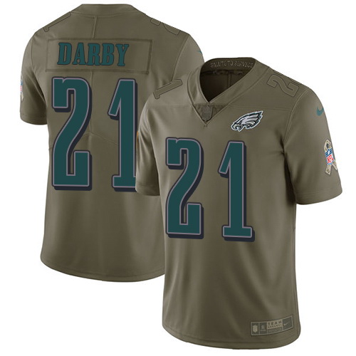 Nike Eagles #21 Ronald Darby Olive Mens Stitched NFL Limited 2017 Salute To Service Jersey