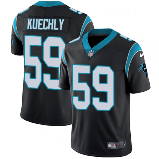 Mens Nike Carolina Panthers 59 Luke Kuechly Black Team Color Vapor Untouchable Limited Player NFL Je