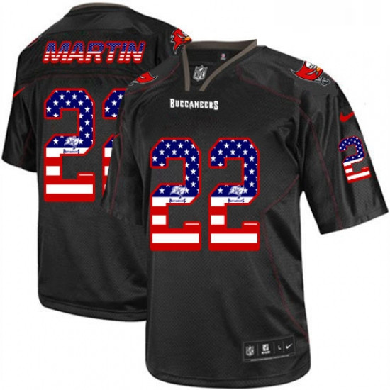 Mens Nike Tampa Bay Buccaneers 22 Doug Martin Elite Black USA Flag Fashion NFL Jersey