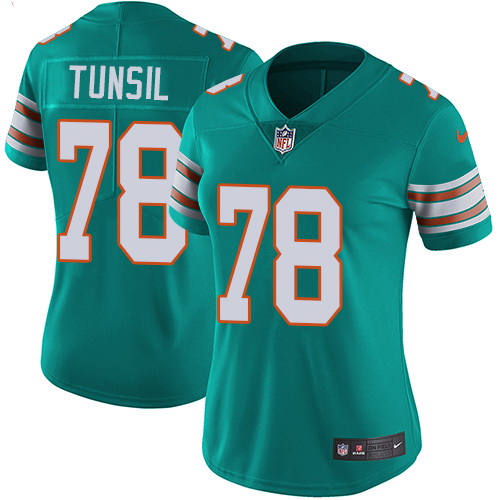 Nike Dolphins #78 Laremy Tunsil Aqua Green Alternate Womens Stitched NFL Vapor Untouchable Limited J