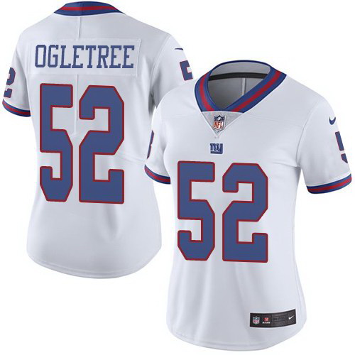 Nike Giants 52 Alec Ogletree White Women Color Rush Limited Jersey