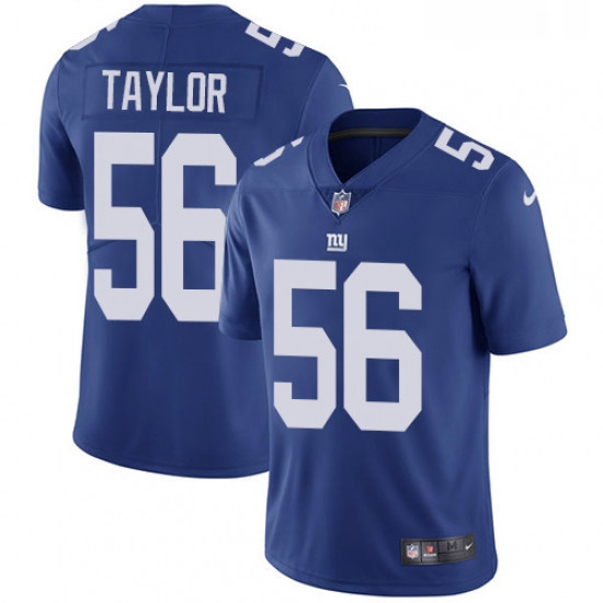 Mens Nike New York Giants 56 Lawrence Taylor Royal Blue Team Color Vapor Untouchable Limited Player 