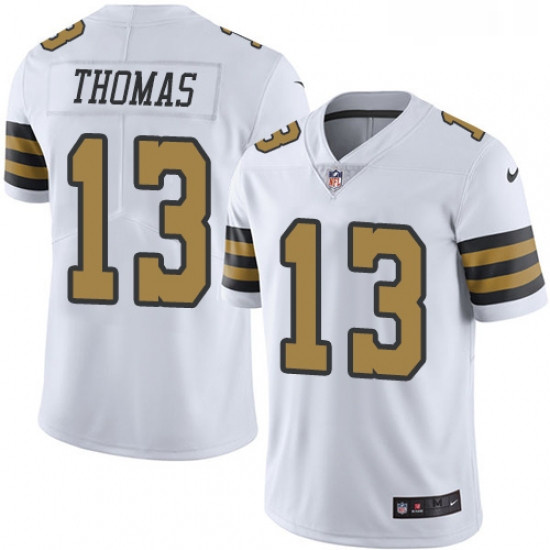 Youth Nike New Orleans Saints 13 Michael Thomas Limited White Rush Vapor Untouchable NFL Jersey