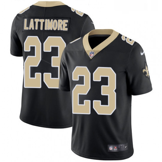 Youth Nike New Orleans Saints 23 Marshon Lattimore Black Team Color Vapor Untouchable Limited Player