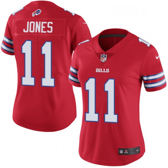 Womens Nike Buffalo Bills 11 Zay Jones Limited Red Rush Vapor Untouchable NFL Jersey