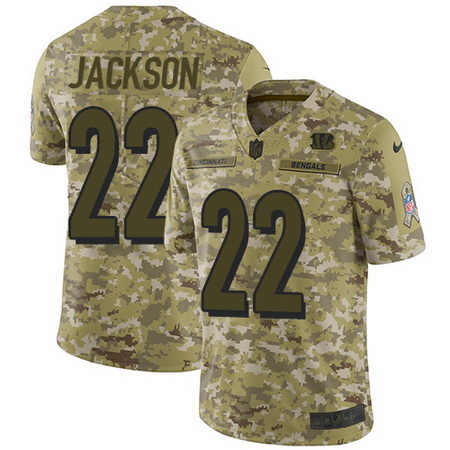 Nike Bengals #22 William Jackson Camo Mens Stitched NFL Limited 2018 Salute To Service Jersey