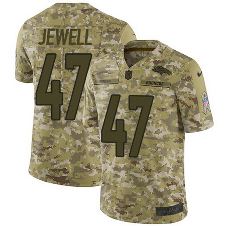 Nike Broncos #47 Josey Jewell Camo Mens Stitched NFL Limited 2018 Salute To Service Jersey