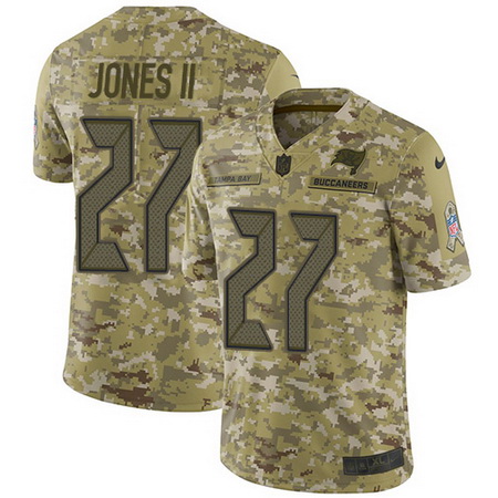 Nike Buccaneers #27 Ronald Jones II Camo Mens Stitched NFL Limited 2018 Salute To Service Jersey