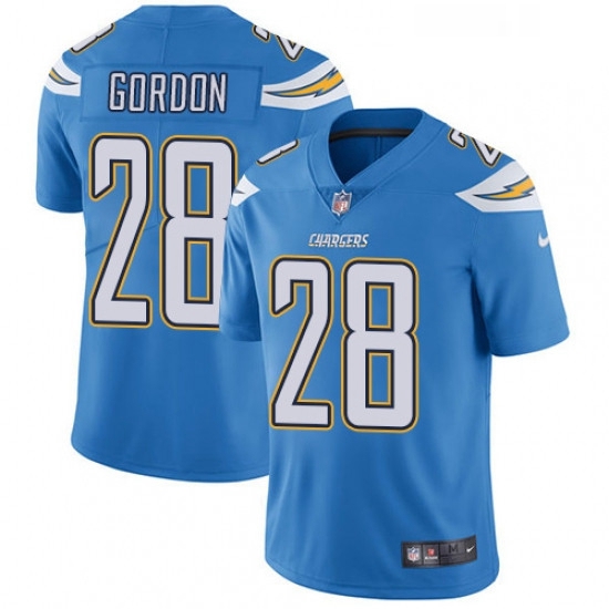 Youth Nike Los Angeles Chargers 28 Melvin Gordon Electric Blue Alternate Vapor Untouchable Limited P