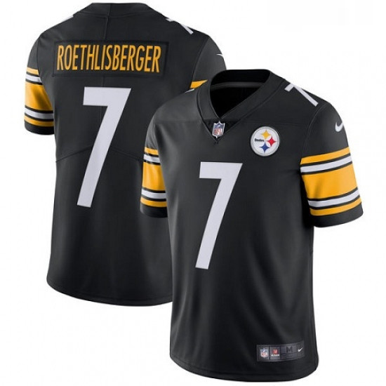 Youth Nike Pittsburgh Steelers 7 Ben Roethlisberger Black Team Color Vapor Untouchable Limited Playe