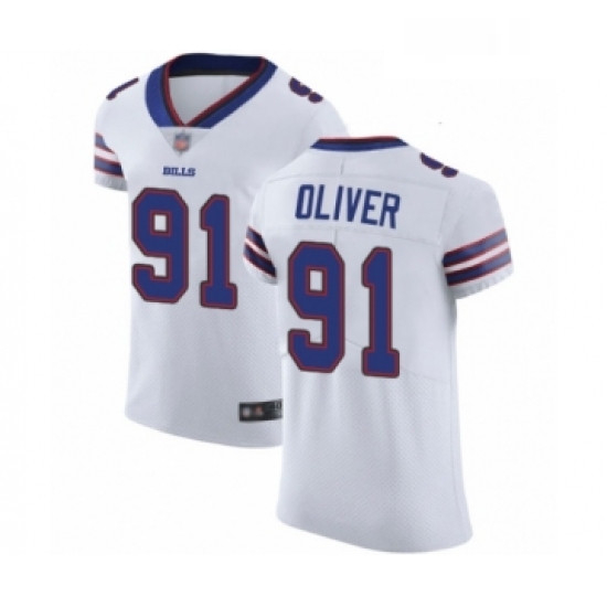 Mens Buffalo Bills 91 Ed Oliver White Vapor Untouchable Elite Player Football Jersey