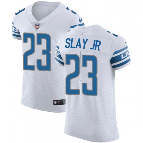 Men Nike Detroit Lions 23 Darius Slay Jr White Vapor Untouchable Elite Player NFL Jersey