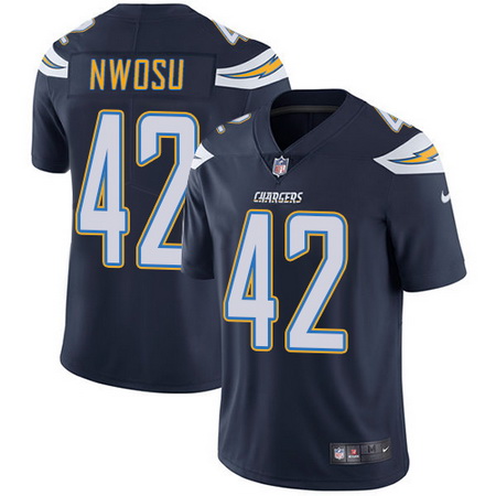 Nike Chargers #42 Uchenna Nwosu Navy Blue Team Color Youth Stitched NFL Vapor Untouchable Limited Je