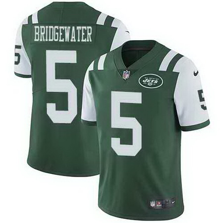 Nike Jets 5 Teddy Bridgewater Green Youth Vapor Untouchable Limited Jersey