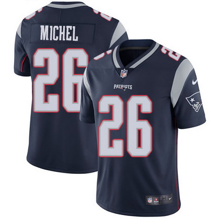 Nike Patriots #26 Sony Michel Navy Blue Team Color Youth Stitched NFL Vapor Untouchable Limited Jers