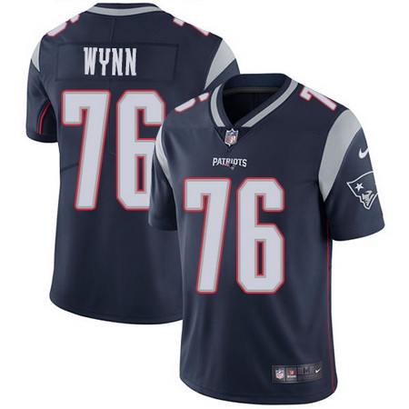 Nike Patriots #76 Isaiah Wynn Navy Blue Team Color Youth Stitched NFL Vapor Untouchable Limited Jers