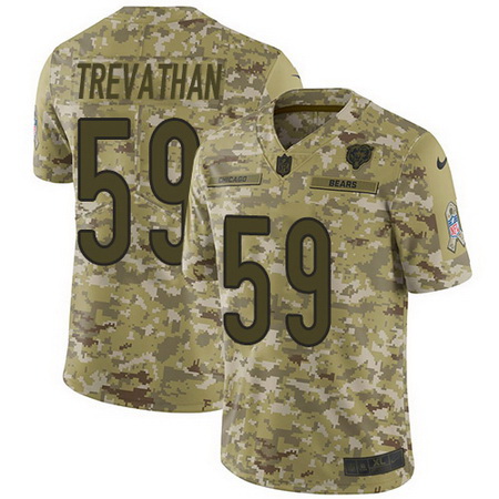 Nike Bears #59 Danny Trevathan Camo Mens Stitched NFL Limited 2018 Salute To Service Jersey