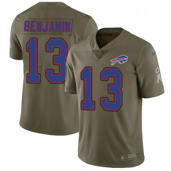 Mens Nike Buffalo Bills 13 Kelvin Benjamin Limited Olive 2017 Salute to Service NFL Jersey