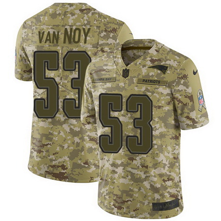 Nike Patriots #53 Kyle Van Noy Camo Mens Stitched NFL Limited 2018 Salute To Service Jersey