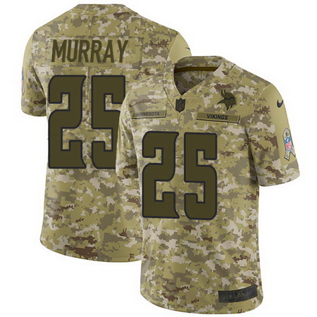 Nike Vikings #25 Latavius Murray Camo Mens Stitched NFL Limited 2018 Salute To Service Jersey