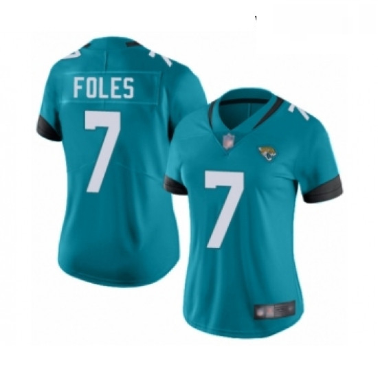 Womens Jacksonville Jaguars 7 Nick Foles Teal Green Alternate Vapor Untouchable Limited Player Footb