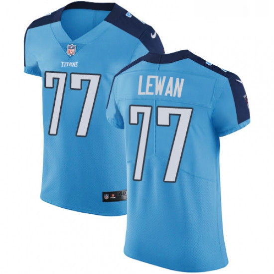 Mens Nike Tennessee Titans 77 Taylor Lewan Light Blue Team Color Vapor Untouchable Elite Player NFL 