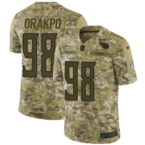 Nike Titans #98 Brian Orakpo Camo Men Stitched NFL Limited 2018 Salute To Service Jersey